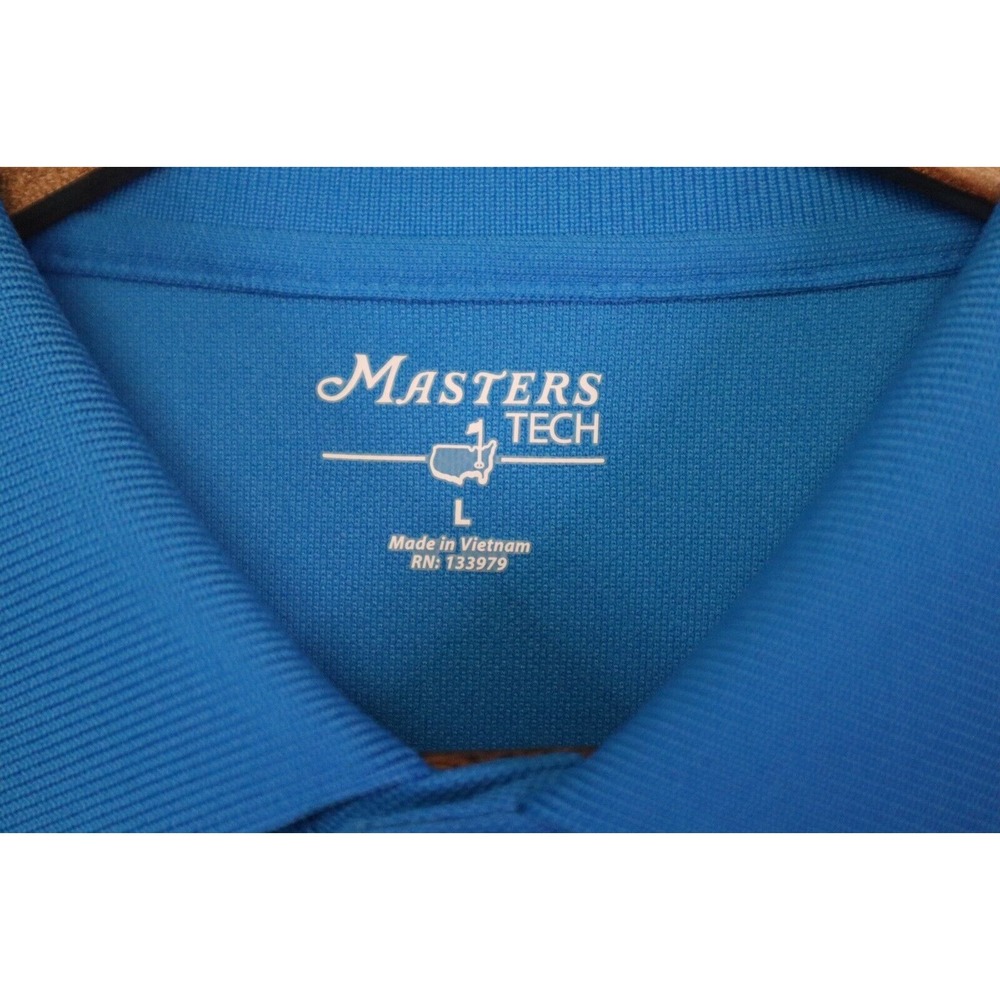 Masters Tech Adult Large Blue Polo Golf Performance Outdoor Active Casual Mens - Picture 6 of 10